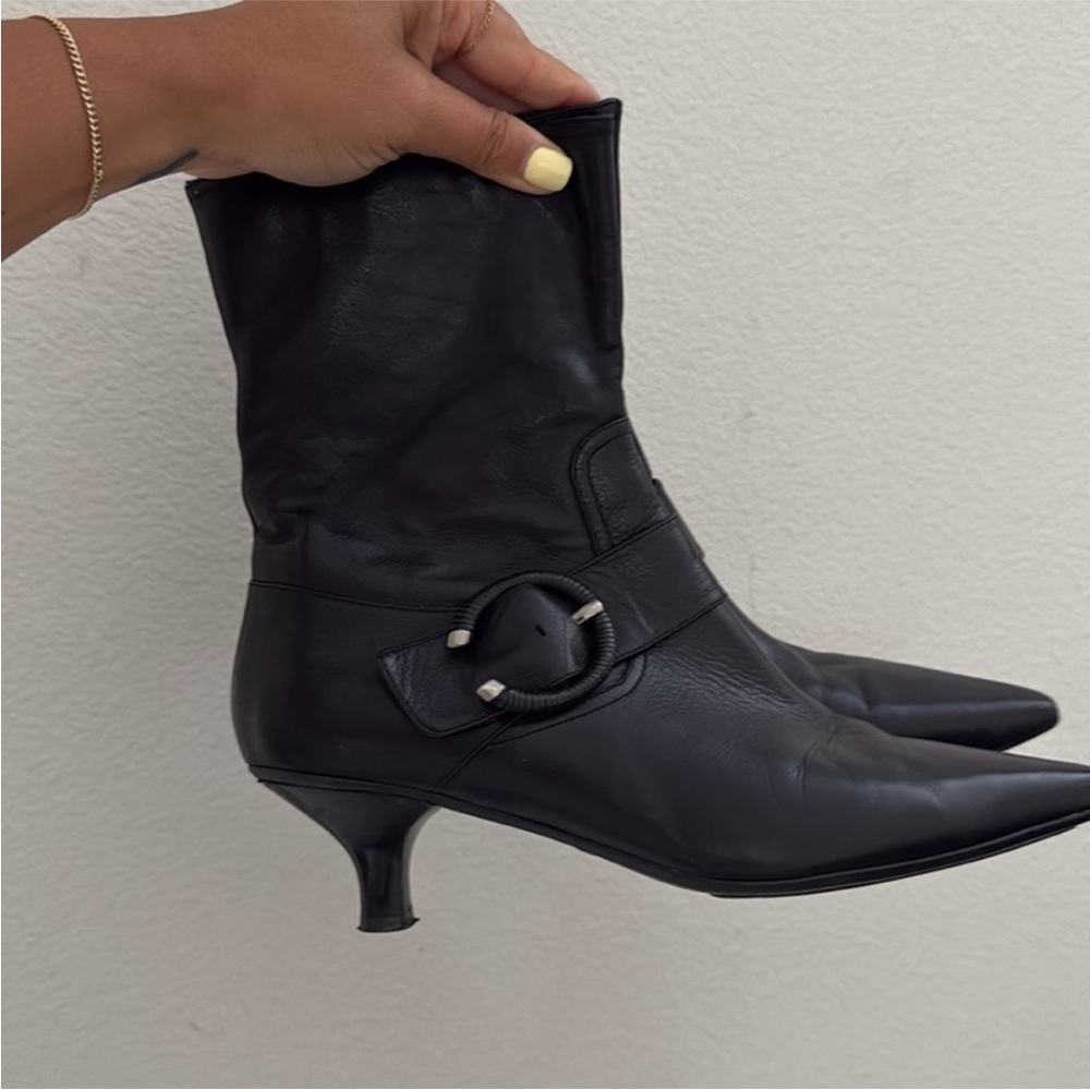 VINTAGE genuine leather ankle boots - Picture 2 of 8